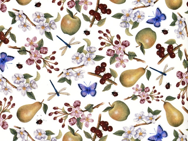 Fruit Blossom Chintz 200 mm x 200 mm - Click Image to Close